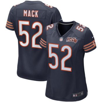 Khalil Mack Chicago Bears Nike Women's 100th Season Game Jersey – Navy