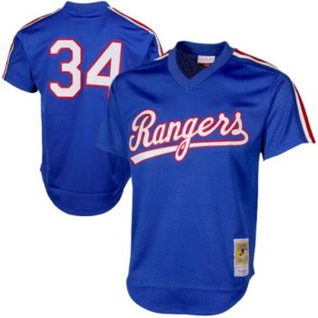 Nolan Ryan Texas Rangers Mitchell & Ness 1989 Authentic Cooperstown Collection Mesh Batting Practice Jersey - Royal