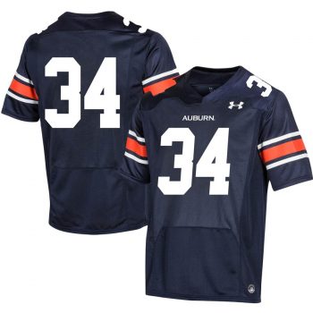 #34 Auburn Tigers Under Armour Replica Football Jersey - Navy