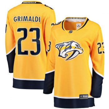 Rocco Grimaldi Nashville Predators Fanatics Branded Women's Home Breakaway Player Jersey – Gold