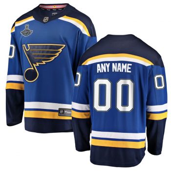 St. Louis Blues Fanatics Branded Youth 2019 Stanley Cup Champions Home Breakaway Custom Jersey - Blue