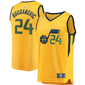 Bojan Bogdanovic Utah Jazz Fanatics Branded Fast Break Replica Jersey Gold – Statement Edition