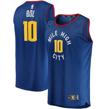 Bol Bol Denver Nuggets Fanatics Branded Fast Break Replica Jersey Blue – Statement Edition