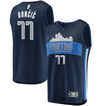 Luka Doncic Dallas Mavericks Fanatics Branded Fast Break Replica Jersey - Statement Edition - Blue