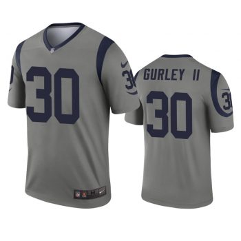 2019 Rams Todd Gurley II Inverted Legend Gray Jersey