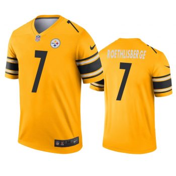 2019 Steelers Ben Roethlisberger Inverted Legend Gold Jersey