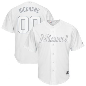 Miami Marlins Majestic 2019 Players' Weekend Pick-A-Player Replica Roster Jersey – White