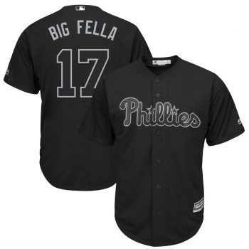 Rhys Hoskins "Big Fella" Philadelphia Phillies Majestic 2019 Players' Weekend Replica Player Jersey – Black