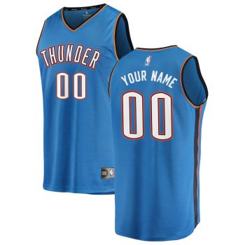 Oklahoma City Thunder Youth 2019/20 Fast Break Custom Replica Jersey Blue - Icon Edition